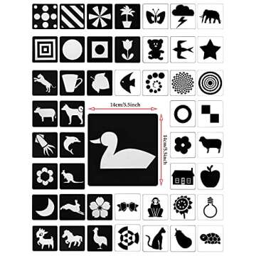 48 High Contrast Flash Cards for Infant Visual Development