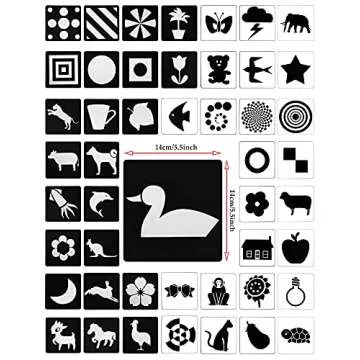 48 High Contrast Flash Cards for Infant Visual Development