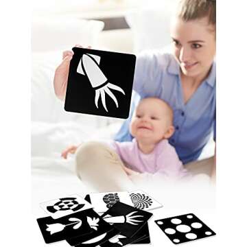 48 High Contrast Flash Cards for Infant Visual Development