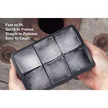 Rippl Ice Cube Tray for Large, Beautiful Ice Cubes