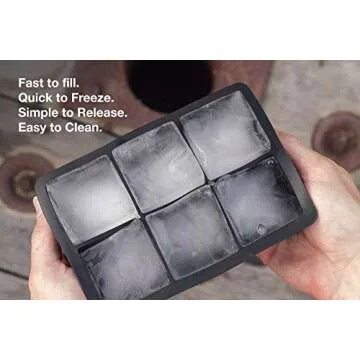 Rippl Ice Cube Tray for Large, Beautiful Ice Cubes