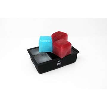 Rippl Ice Cube Tray for Large, Beautiful Ice Cubes