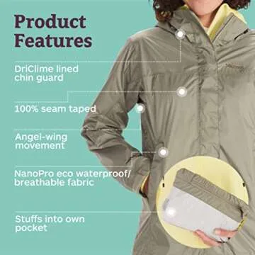 MARMOT Women's Lightweight Eco Rain Jacket for Outdoor Activities