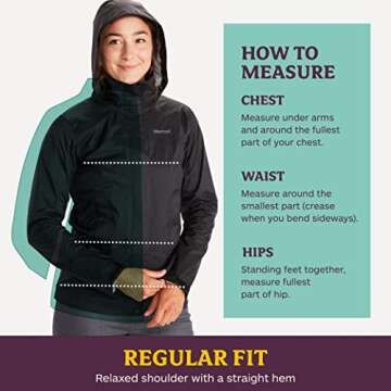 MARMOT Women's Lightweight Eco Rain Jacket for Outdoor Activities