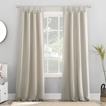 Sun Zero Easton Energy Saving Blackout Tab Top Curtain Panel, Perfect for Light Blocking and Style