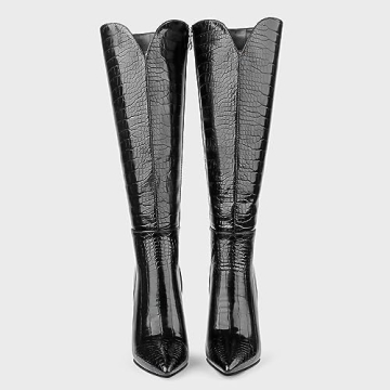 MERUMOTE Stiletto Knee High Boots for Women in Black