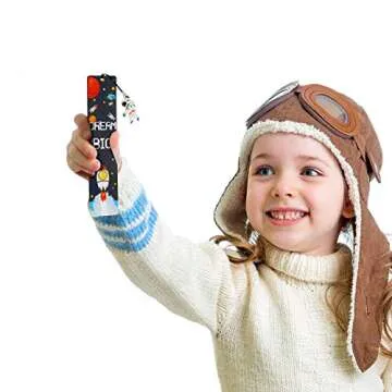 Space Theme Bookmarks with Metal Charms Planet Rocket Space Ship Theme Bookmarks Inspirational Quotes Bookmarks for Space Party Favors Gifts Kids Boys Girls Encourage(24 Pieces)