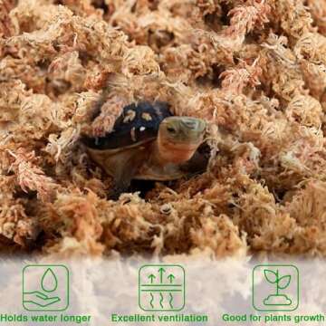 Halatool 10OZ Orchid Moss Sphagnum for repotting, 14QT Dried Sphagnum Moss for Plants Indoor, Maintain Air Humidity and Improve Soil Acidity, Natural Media for Orchid Plant Growth