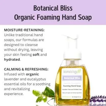 kosmatology® Botanical Bliss (Lavender-Eucalyptus) Organic Foaming Hand Soap | Moisturizing Hand Wa...