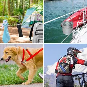 ZEINZE Carabiner Clip 3" Aluminum D-Ring Spring Loaded Gate Small Keychain Carabiners Clip Set for Outdoor Camping Mini Lock Hooks Spring Snap Link Key Chain Durable Improved Design 8 Pack (Black)