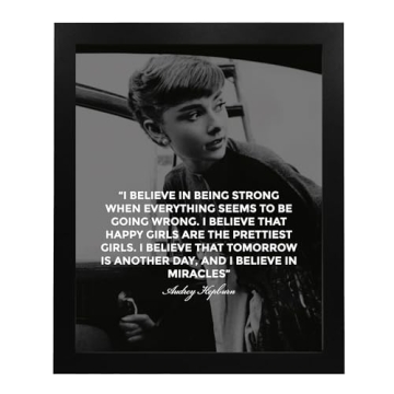 Audrey Hepburn Motivational Quote Art Print for Women
