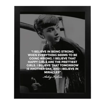 Audrey Hepburn Motivational Quote Art Print for Women