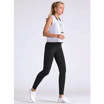 Dragon Fit Compression Yoga Pants Power Stretch Workout Leggings With High Waist Tummy Control, 02black, Medium