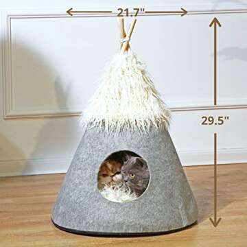 PetnPurr Teepee Tent for Cats and Small Dogs