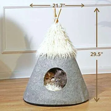 PetnPurr Teepee Tent for Cats and Small Dogs