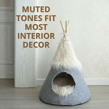 PetnPurr Teepee Tent for Cats and Small Dogs