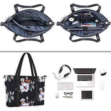 Stylish MOSISO Laptop Tote Bag with USB Port