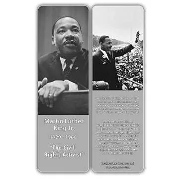 Creanoso Famous Historical African Americans Bookmarks (12-Pack) – Learning Rewards Cards – Awesome Learning Gift Bookmarks for Students, Boys, Girls, Teens, African American Youth