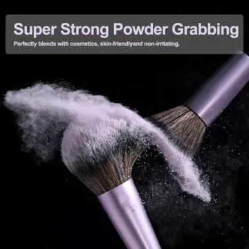 BS-MALL Travel Makeup Brush Set Foundation Powder Concealers Eye Shadows Makeup Set with LED light M...