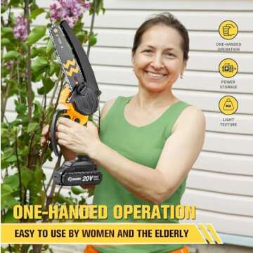 Saker Mini Chainsaw Cordless 6-Inch for Wood Cutting