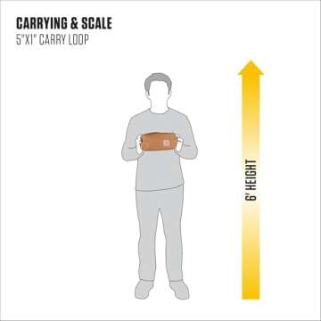 Carhartt Durable Organizer, Pack Essentials W/The PFAS Free Toiletry Bag W/Water Resistance, Travel Kit Brown, One Size