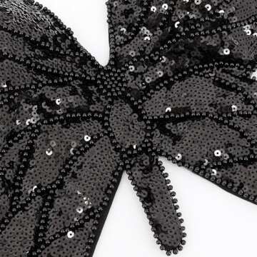 Mocure Sparkly Butterfly Sequin Crop Top for Parties