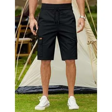 JMIERR Men's Classic Cargo Shorts with 6 Pockets for Comfort