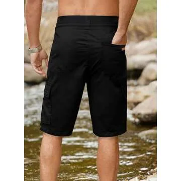JMIERR Men's Classic Cargo Shorts with 6 Pockets for Comfort