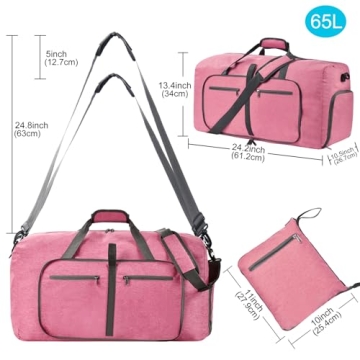 Felipe Varela 65L Foldable Duffle Bag for Travelers