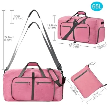 Felipe Varela 65L Foldable Duffle Bag for Travelers