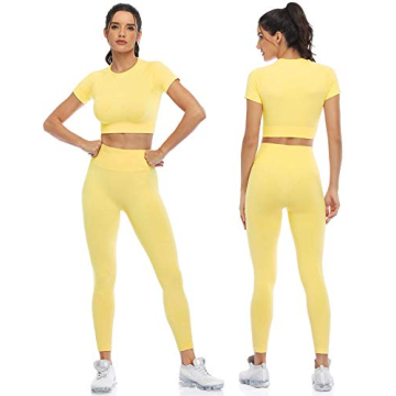 PINKSAVIOR Women's Stylish Workout Sets Two Piece Gym Outfit