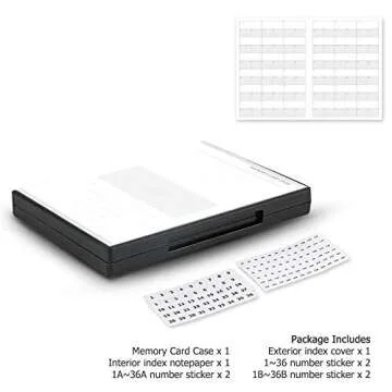 36 SD + 72 TF Memory Card Case Organizer with Labels