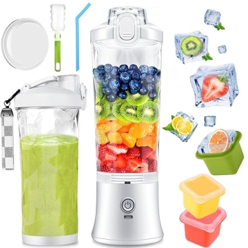 YIUOKAEI Portable Blender - 21oz USB Rechargeable 4000mAh Battery for Smoothies