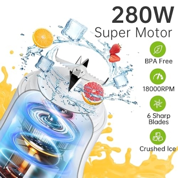 YIUOKAEI Portable Blender for Smoothies and Shakes