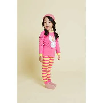 VAENAIT BABY Toddler Kids Boys Girls 100% Cotton Sleepwear Pajamas Set Swing Chicks XL