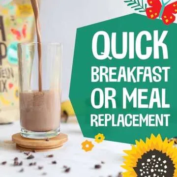 EarthChimp Organic Vegan Protein Powder - with Probiotics - Non GMO, Dairy Free, Non Whey, Plant Based Protein Powder for Women and Men, Gluten Free - 26 Servings 32 Oz (Chocolate)