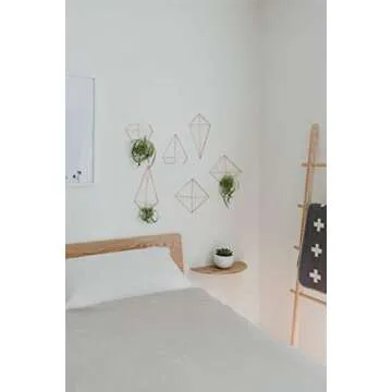 Umbra Prisma Geometric Sculptures, Decorate Your Wall with Modern Metallic Wire Shapes, Table top, Ceiling Décor, Set of 6, Copper for Kitchen
