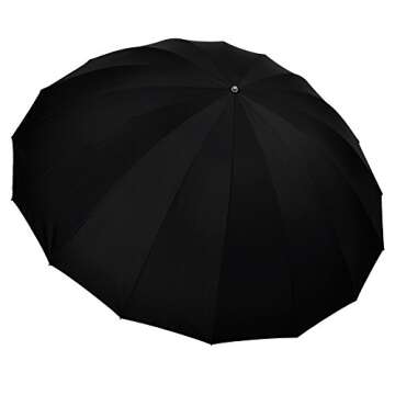 Neewer® 72"/185cm Silver with Black Cover Reflective Parabolic Umbrella 16 Fiberglass Rib 7mm Shaft, includes Portable Carrying Bag