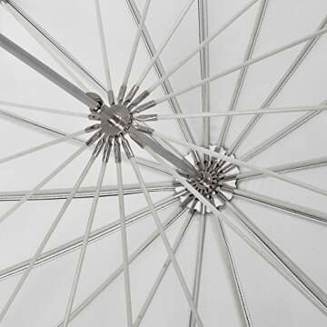 Neewer® 72"/185cm Silver with Black Cover Reflective Parabolic Umbrella 16 Fiberglass Rib 7mm Shaft, includes Portable Carrying Bag