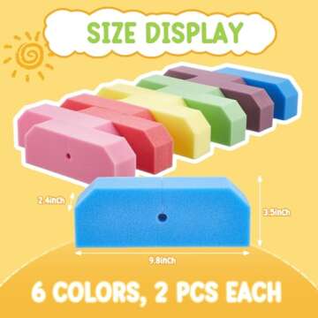 Poen Set of 6 Sponge Hoop Holders Obstacle PE. Equipment for Elementary School Course Ring Hoop Holder Stand for Outdoor Game Storage Accessories Gymnastics Educational Activities, Hoops Not Included