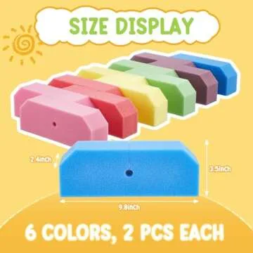 Poen Set of 6 Sponge Hoop Holders Obstacle PE. Equipment for Elementary School Course Ring Hoop Holder Stand for Outdoor Game Storage Accessories Gymnastics Educational Activities, Hoops Not Included