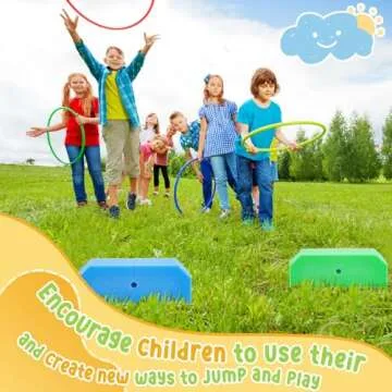 Poen Set of 6 Sponge Hoop Holders Obstacle PE. Equipment for Elementary School Course Ring Hoop Holder Stand for Outdoor Game Storage Accessories Gymnastics Educational Activities, Hoops Not Included