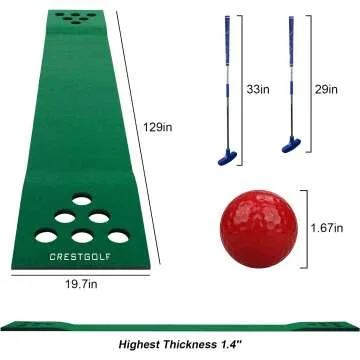 Golf Pong Mat Game Set for Indoor and Outdoor Fun