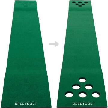 Golf Pong Mat Game Set for Indoor and Outdoor Fun