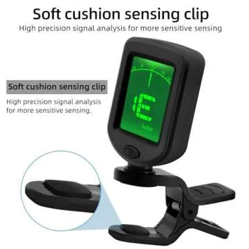 Guitar Tuner Clip-On with Rotatable LCD Display