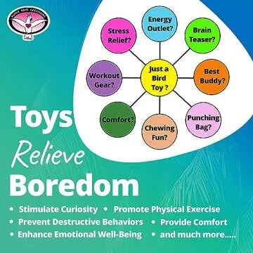 Super Bird Creations SB906 Rattler Ring Bird Foot Toy, Large Bird Size, 2.75" x 1"