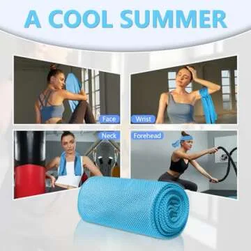 PAWPRO 4 Packs Cooling Towels for Neck and Face – Multi-Colored & Lightweight