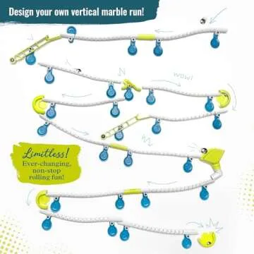 Gecko Run Marble Run Starter Set by Thames & Kosmos, Toy of The Year Winner - 63 Piece Vertical Marb...