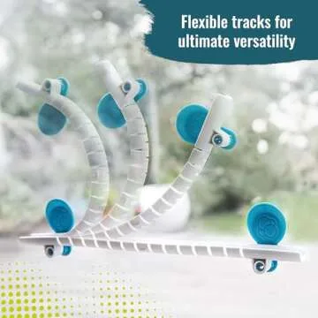 Gecko Run Marble Run Starter Set by Thames & Kosmos, Toy of The Year Winner - 63 Piece Vertical Marble Run, Flexible Tracks | Fast, No-Mess Setup, Residue-Free Nano-Adhesive Pads, Creative Play