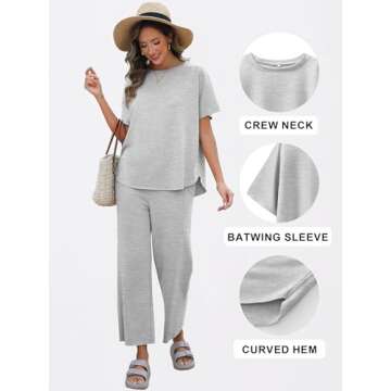 ANRABESS Women's Summer 2 Piece Outfits for Stylish Comfort